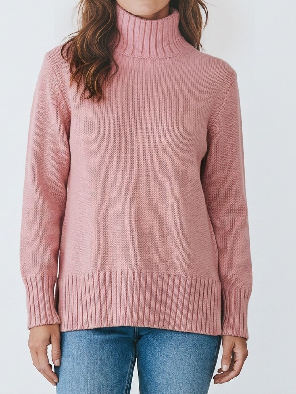 J. Crew Classic Pink 100% Cotton Turtleneck Sweater S